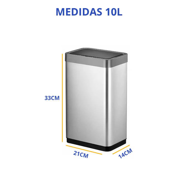 Medidas da lixeira nuvik 10 Litros