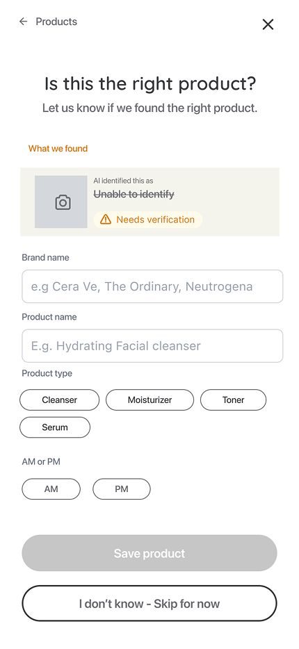 Is this the right product — unable to identify