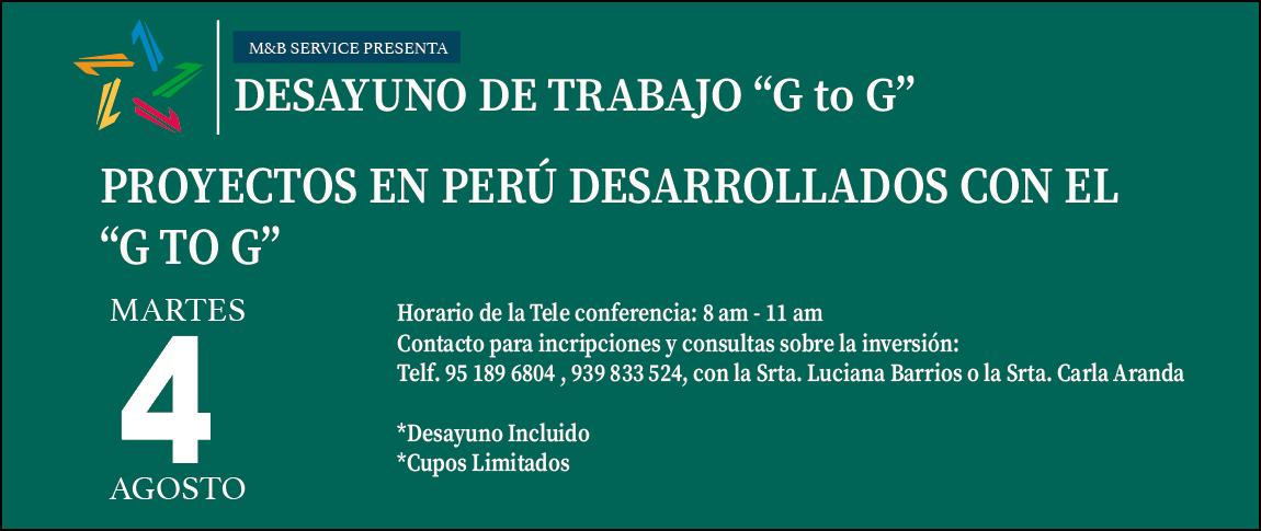 Desayuno de Trabajo 'G to G': Proyectos en Perú