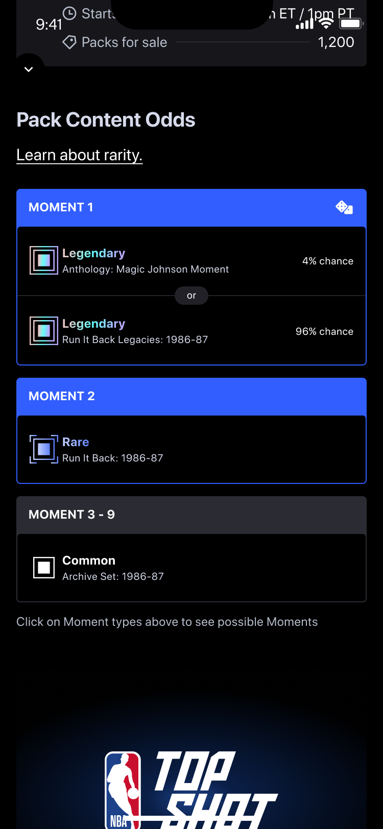 Pack Content Odds