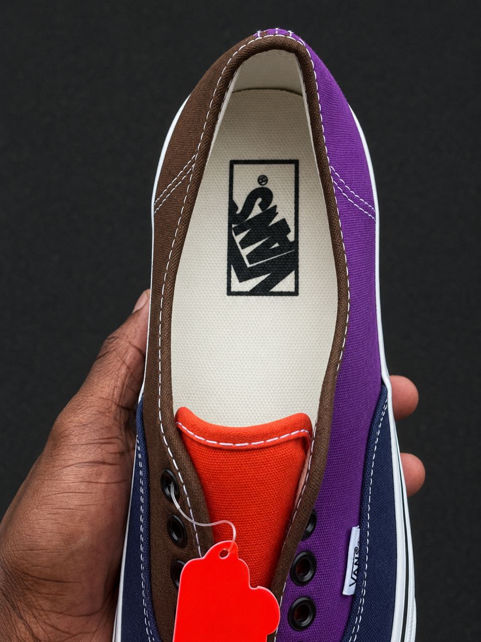 Vans Authentic Multicolore Purple Navy - Vue 2