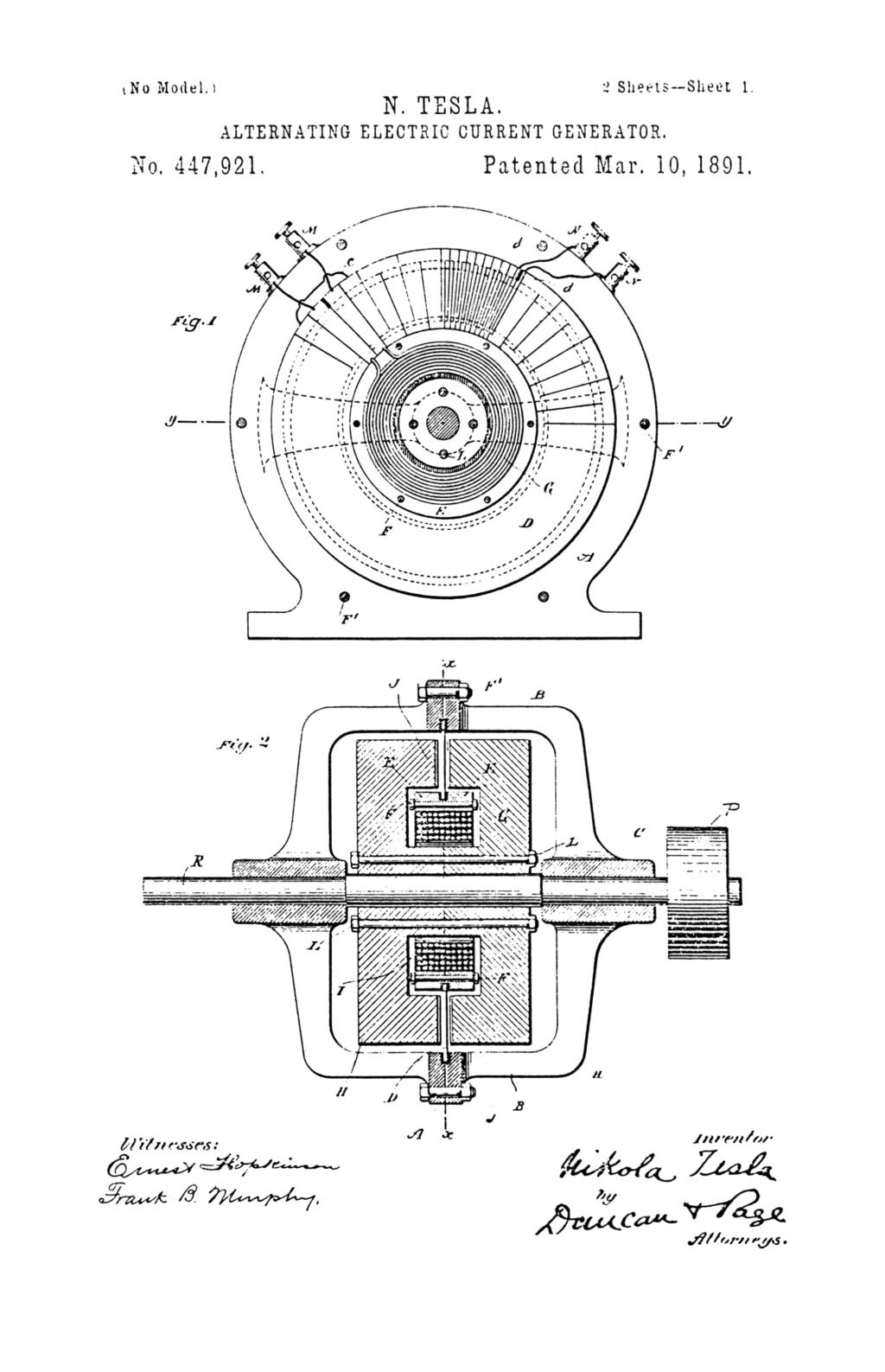 Alternating Electric Current Generator