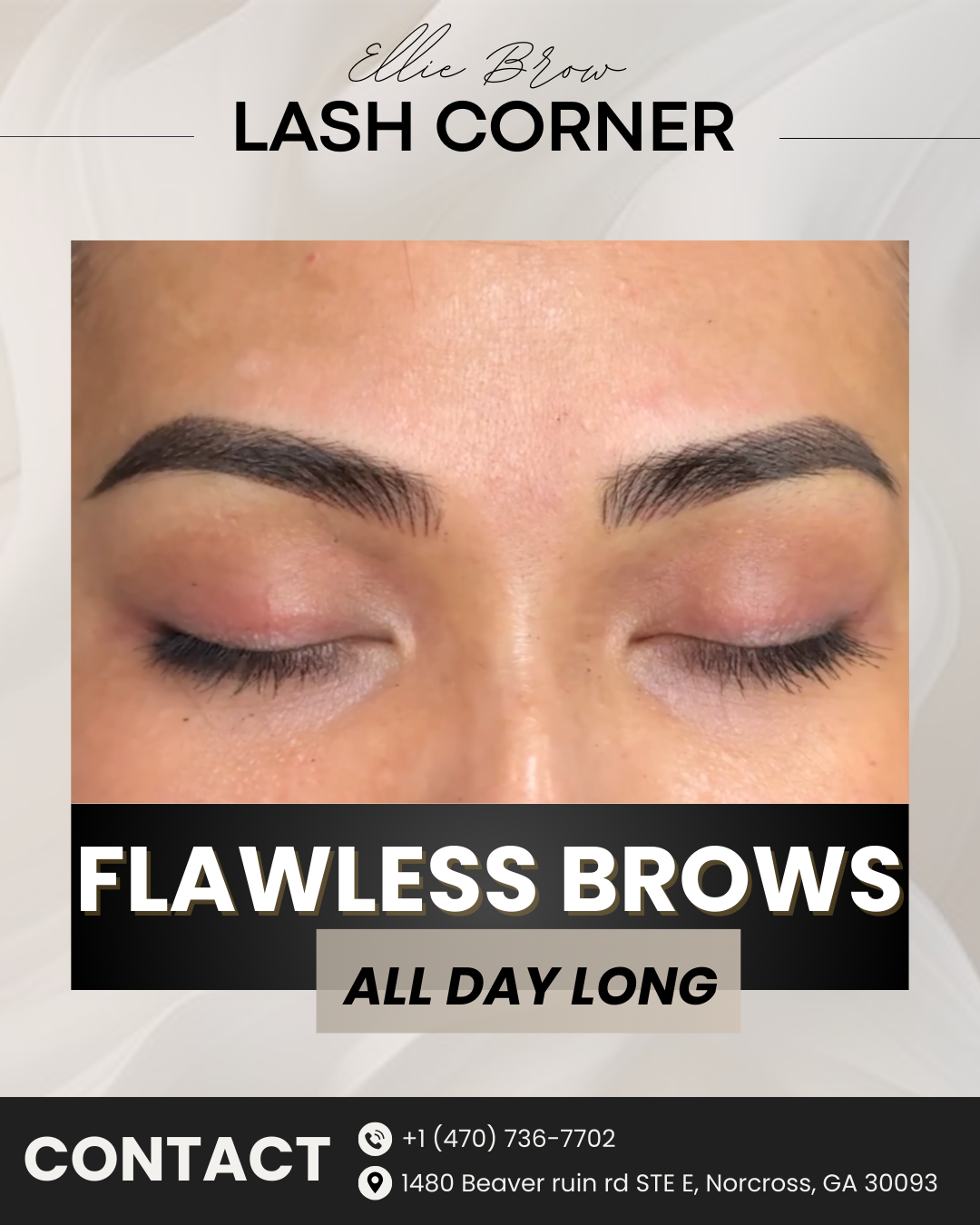 Ellie Brow Lash Corner client result