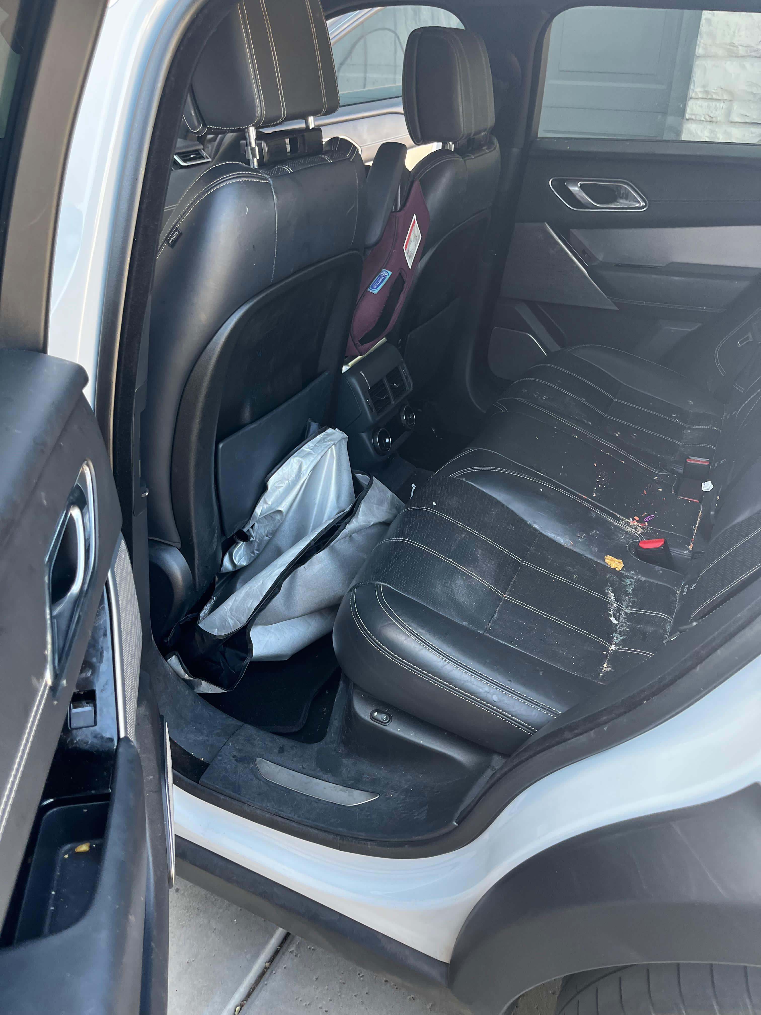 Before: Worn, dirty interior