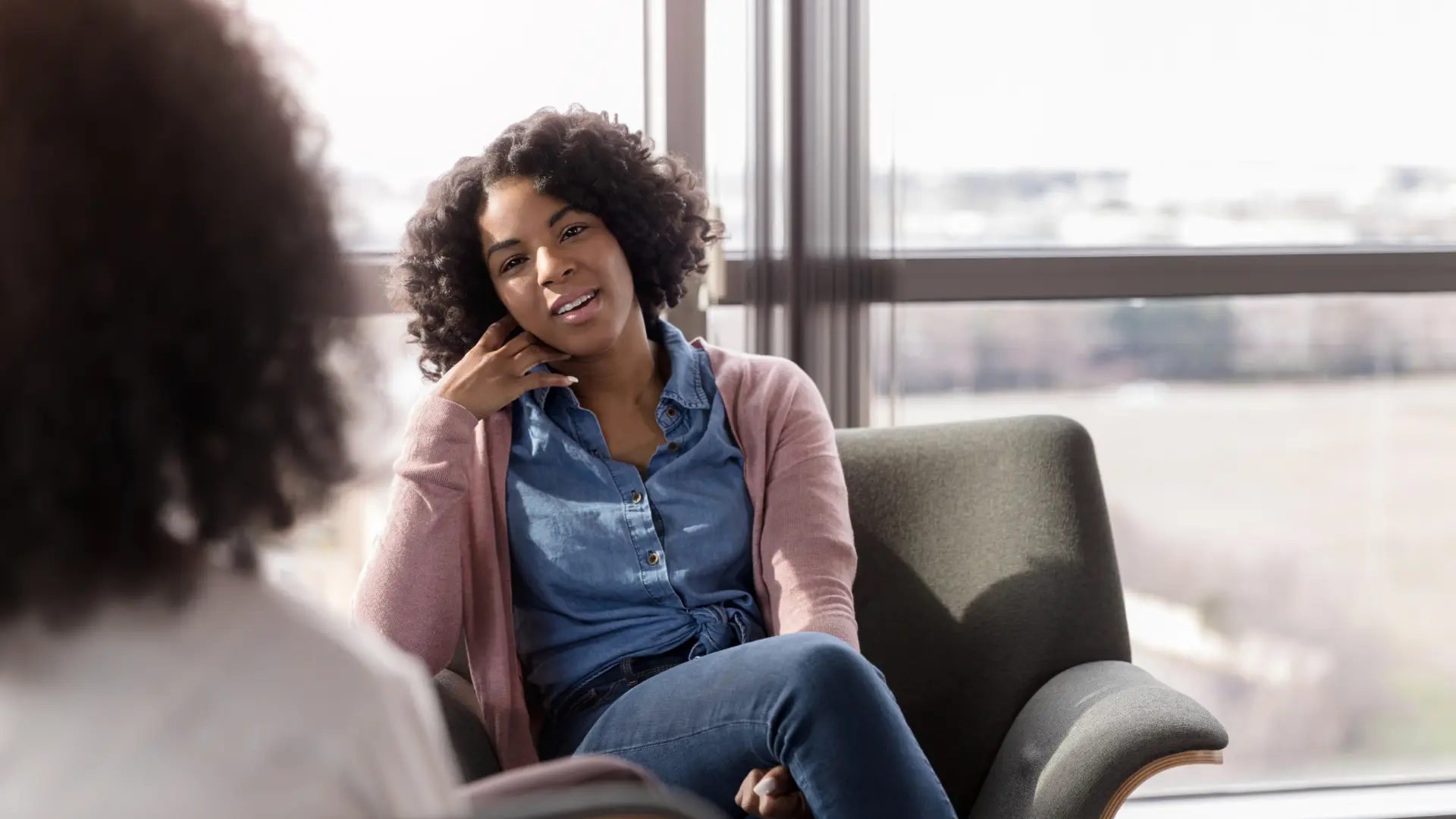 Young adult in a counseling session