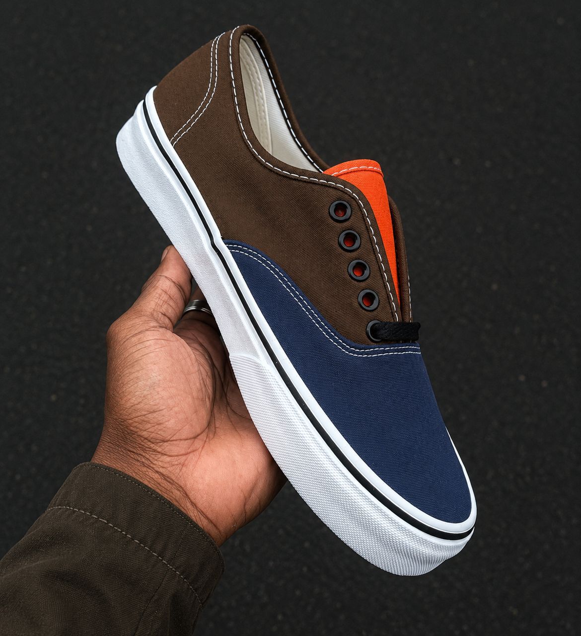 Vans Authentic Multicolore Purple Navy - Vue 3
