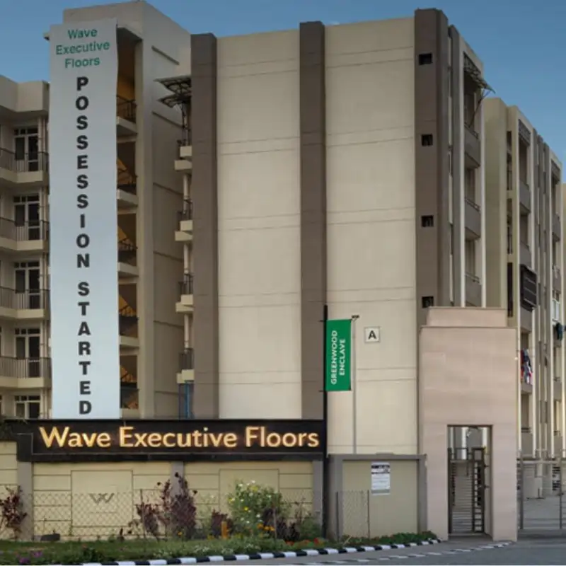 Wave Executive Floors signage at Block A entry