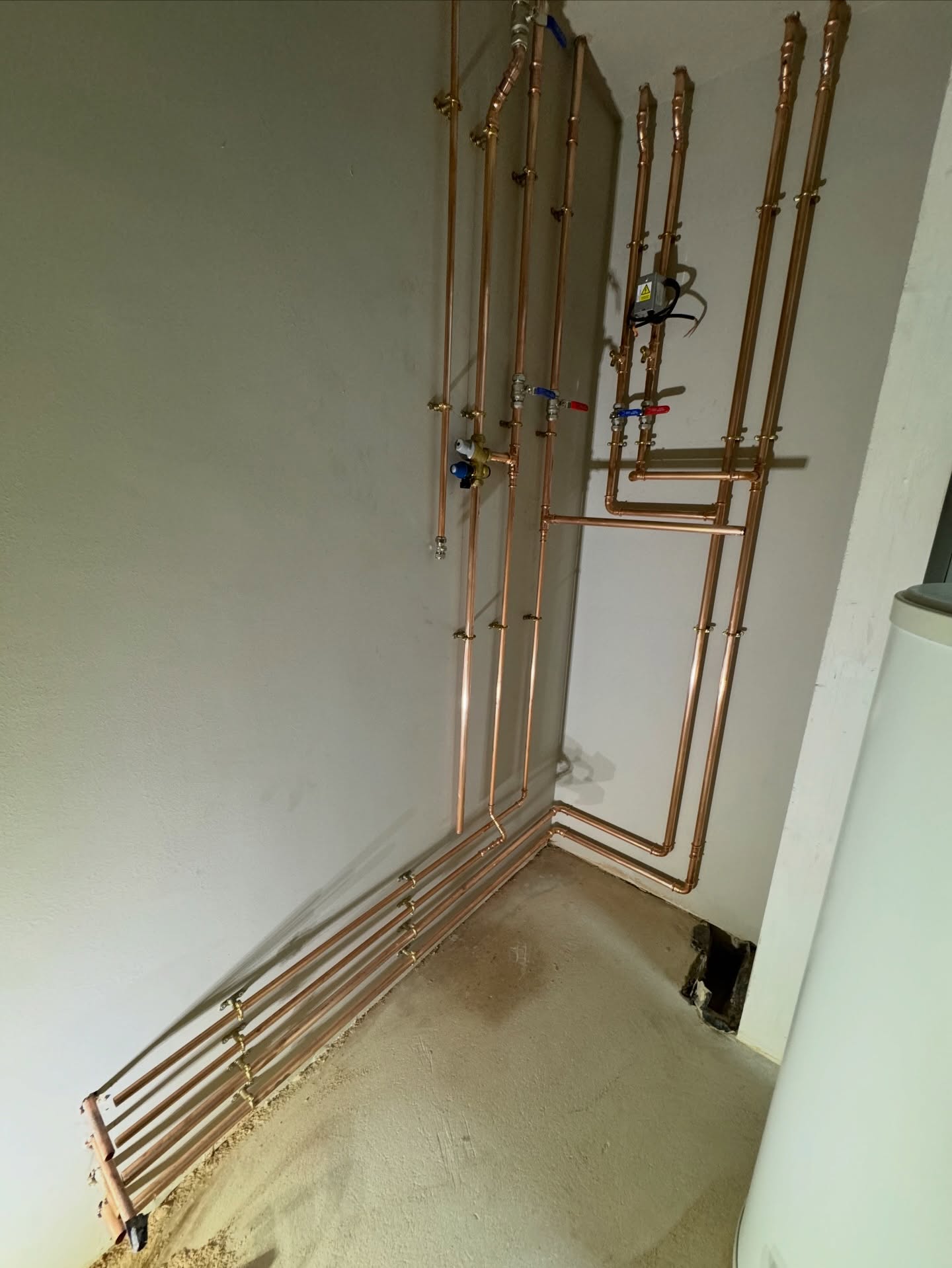 Instalacja miedziana w kotłowni