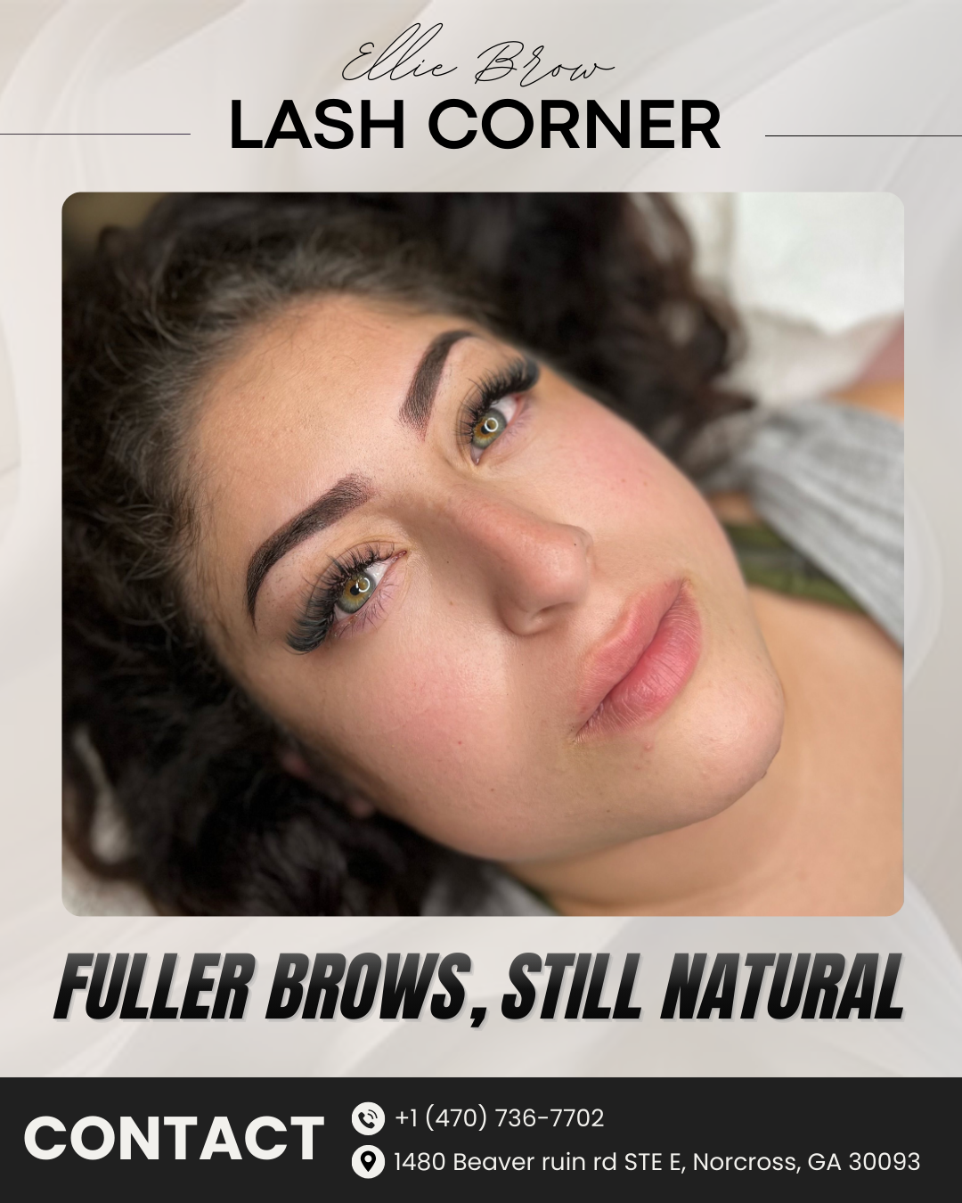 Ellie Brow Lash Corner client result