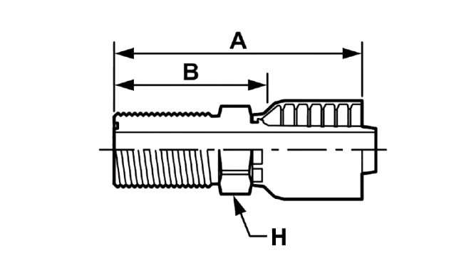 14211F-L MALE ORFS FLAT FACE BULKHEAD WITHOUT LOCKNUT WITH O-RING ISO 8434-3 - BH