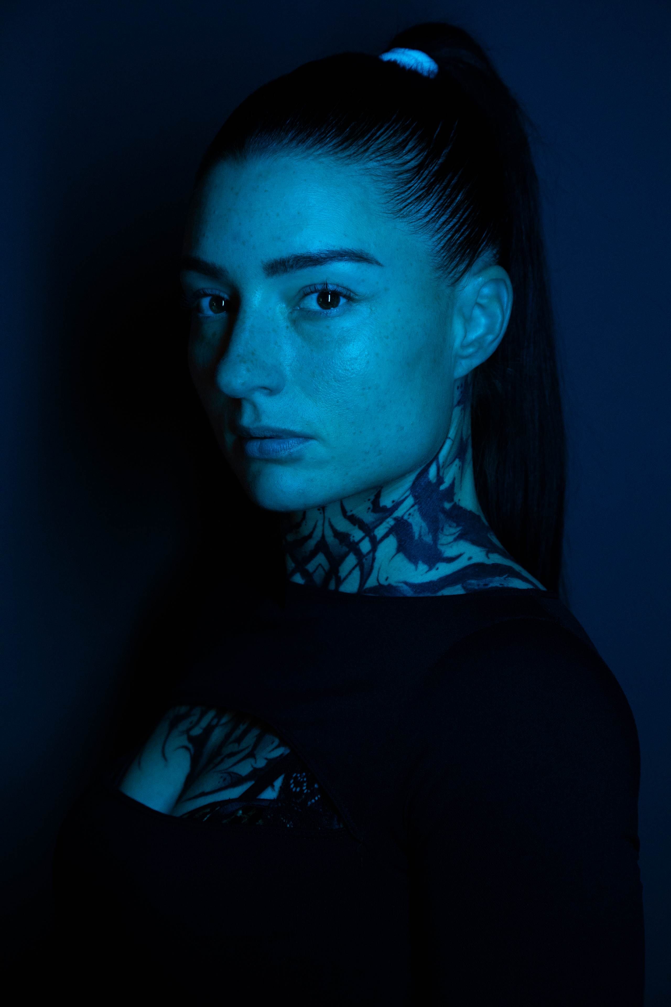 Drill Instructor - Blaues Licht Portrait