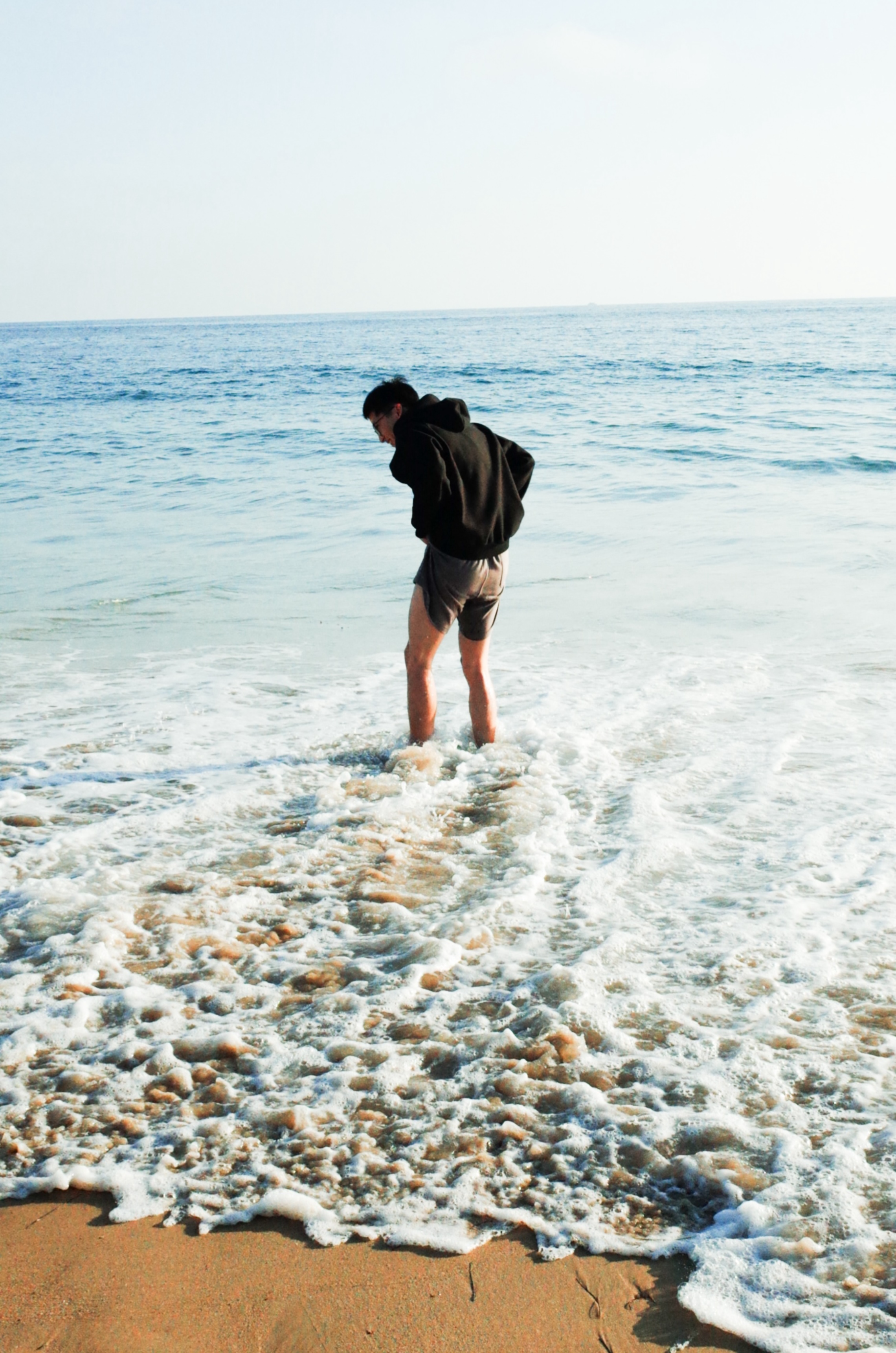 Enjoying the beach waves