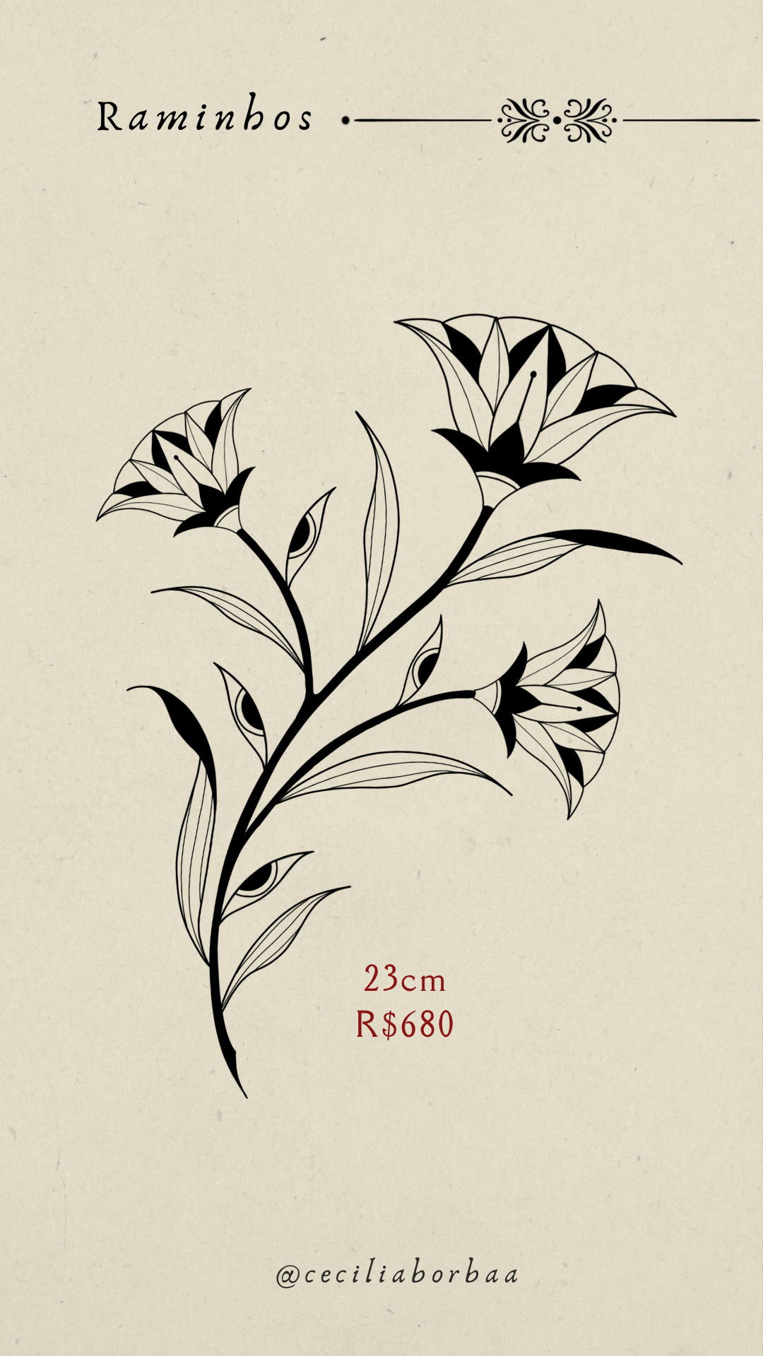 Raminho com flores em formato de lírio e buquê delicado — Raminhos por Cecília Borba