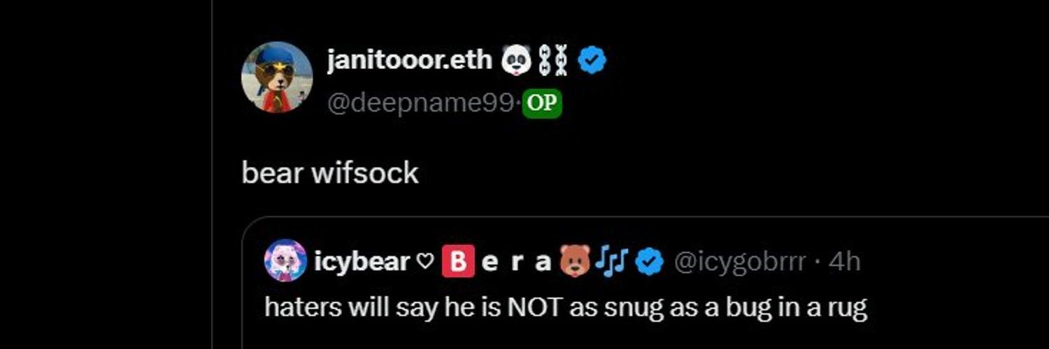 Twitter exchange showing the birth of Bear Wifsock