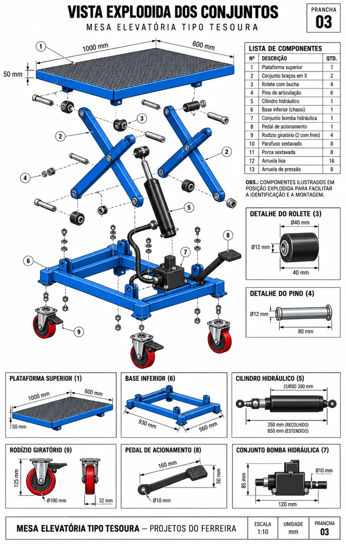 Manual técnico — fabricação, montagem e manutenção