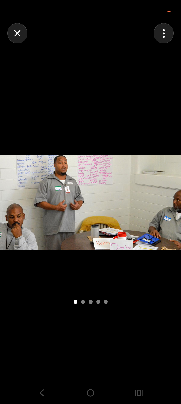 Peer-led workshop with incarcerated individuals
