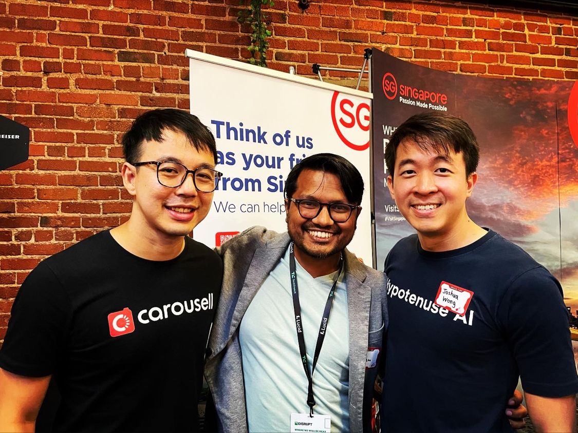 Enam Chowdhury with founders at a Singapore startup gathering
