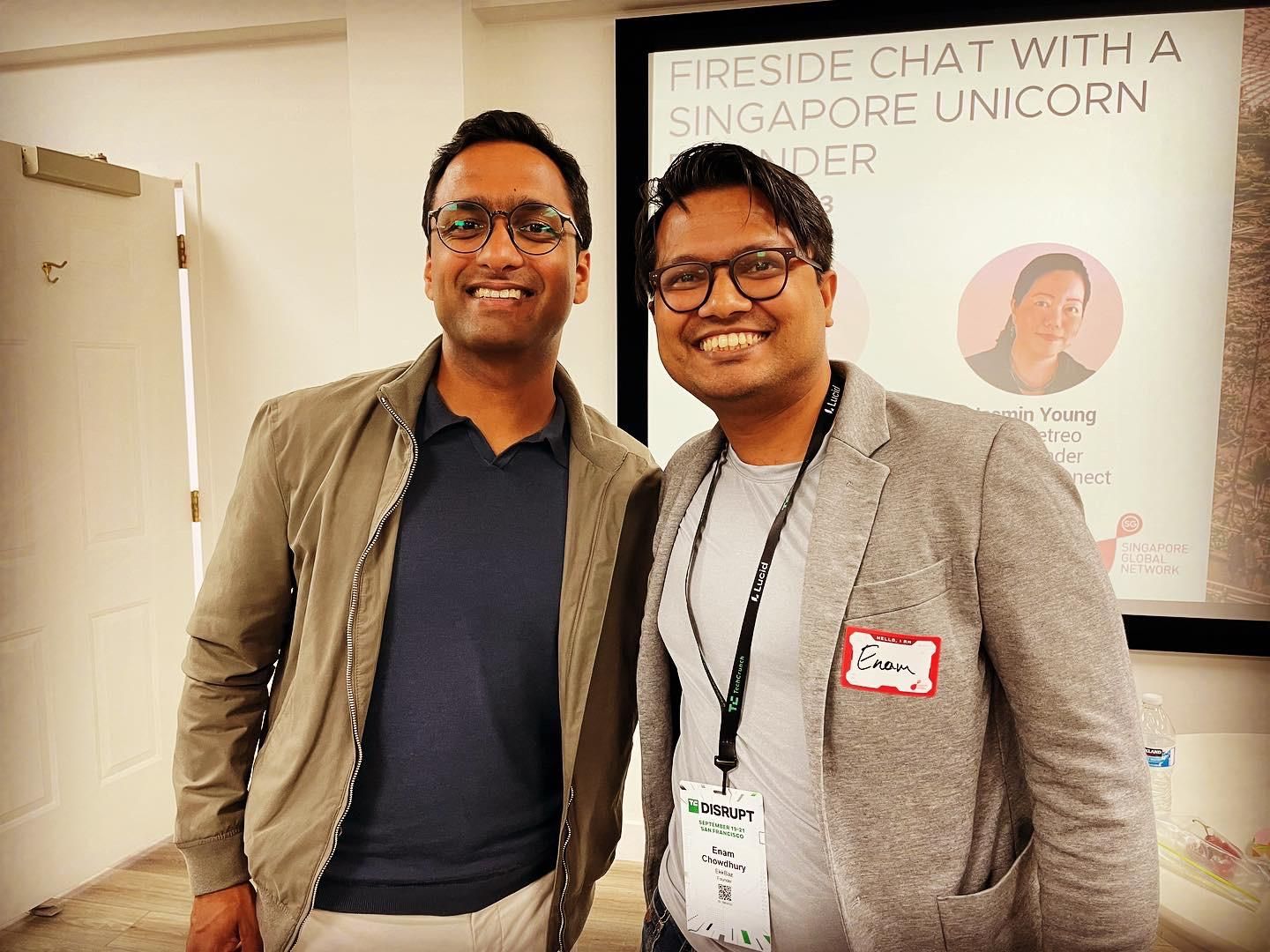 Enam Chowdhury at a Singapore Global Network fireside chat