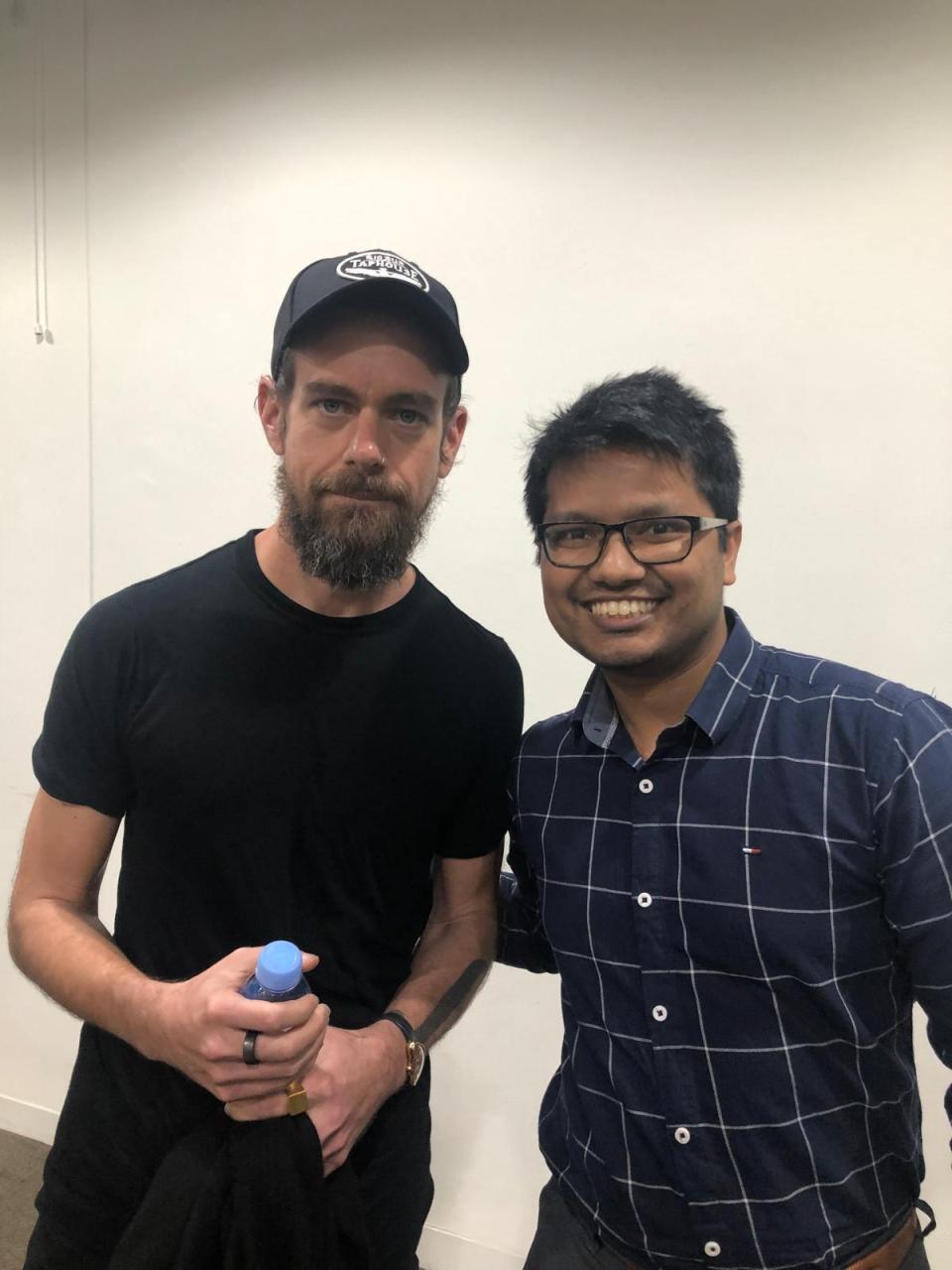 Enam Chowdhury with Jack Dorsey
