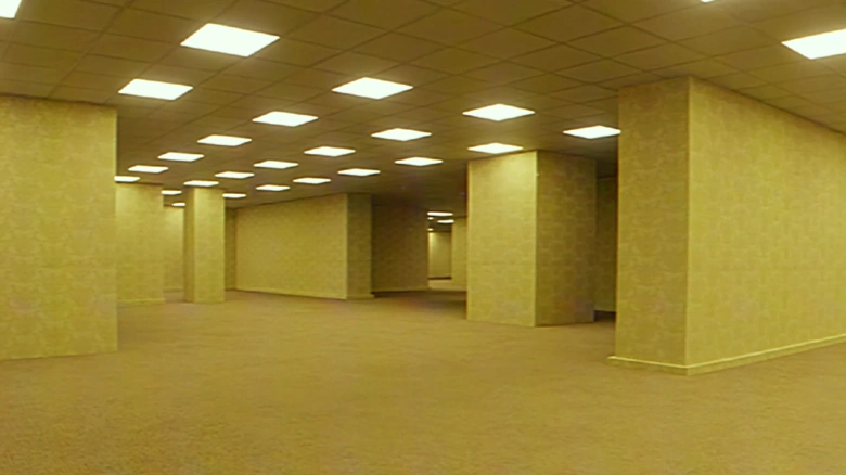 Original Backrooms Photograph — Commercial Interior Renovation, c.1990s