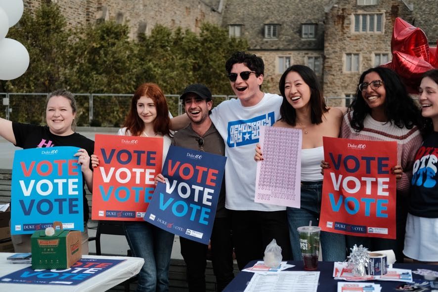 Students engaged in voter registration