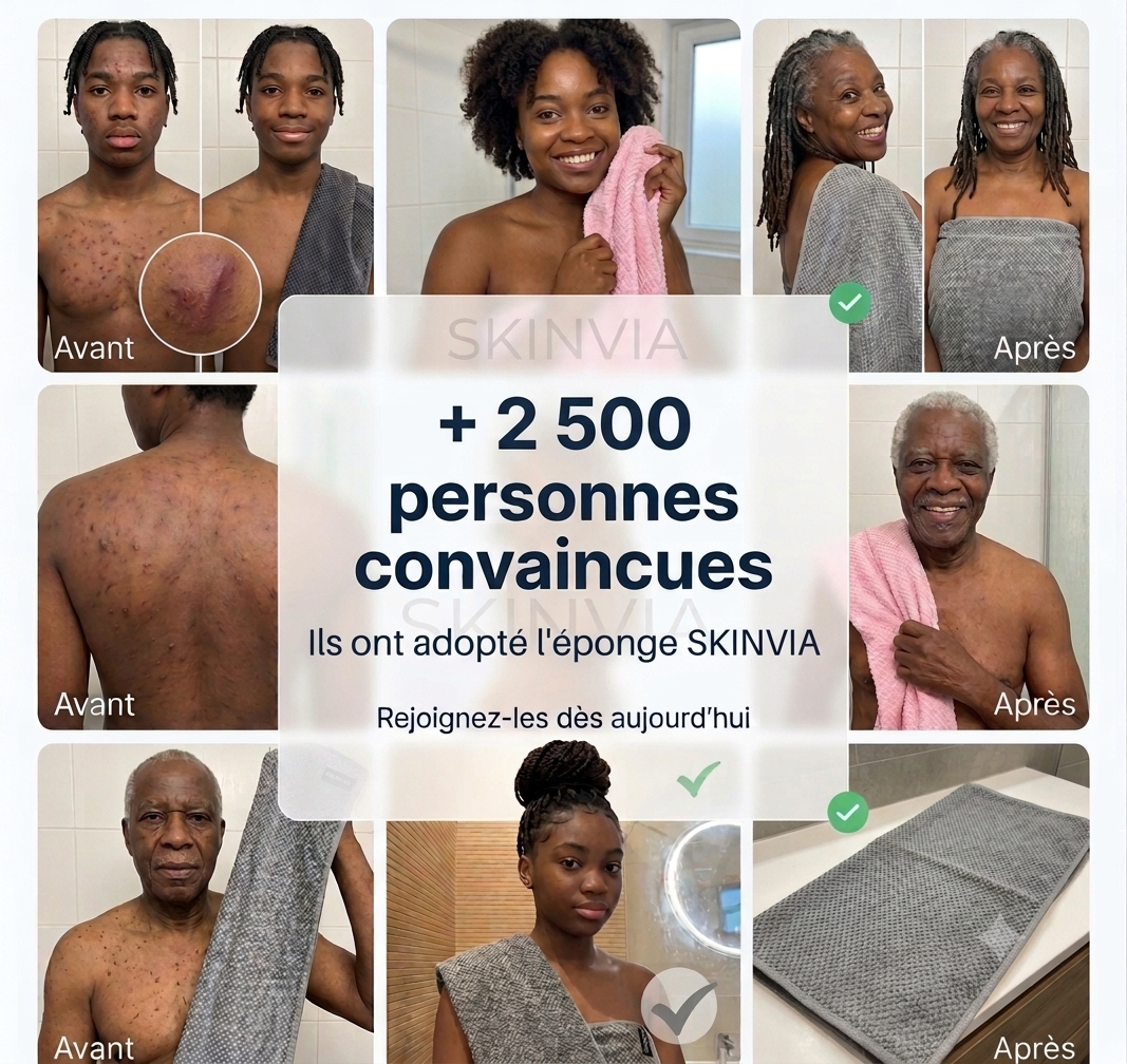 +2 500 personnes convaincues - témoignages avant/après avec l'éponge SKINVIA