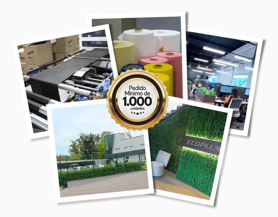 Collage da fábrica Ecoplus - Máquinas, produtos e instalações - Pedido Mínimo de 1.000 unidades