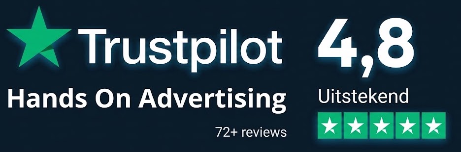 Trustpilot Hands On Advertising 4.8 Uitstekend 72+ reviews