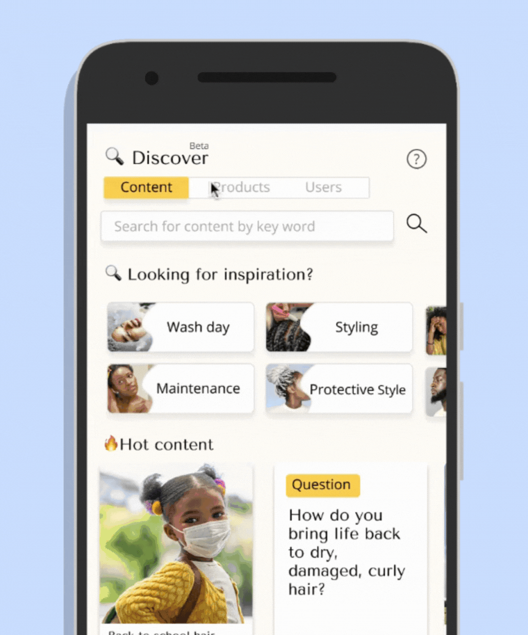 Remane Discover screen showing content and routines