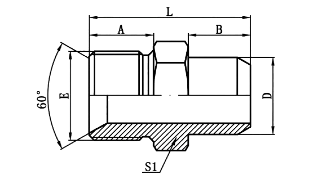 1BW - BSP Male 60°Seat Bonded Seal × Butt-Weld Tube