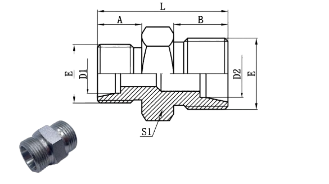 1C - Metric Male 24° Reducers
