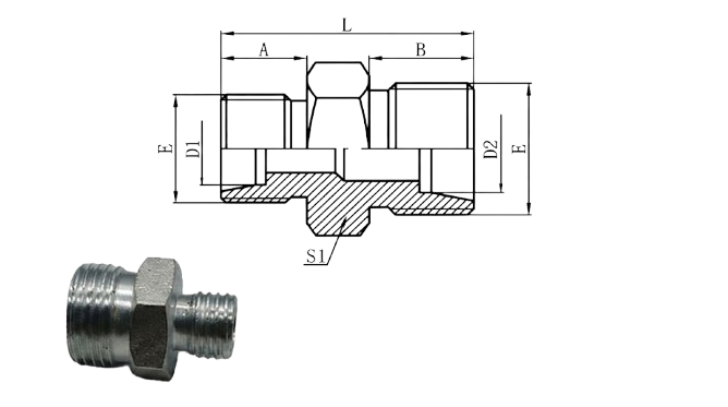 1D - Metric Male 24° Reducers