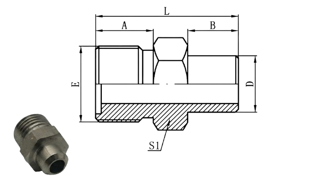 1EW - Metric Male O-Ring × Butt-Weld Tube