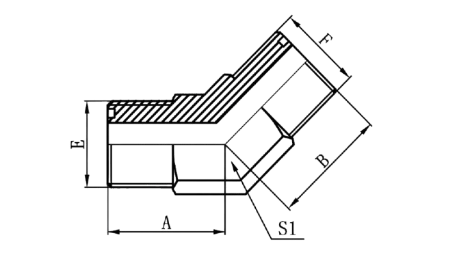 1F4 - ORFS Male O-Ring (45°Elbows)