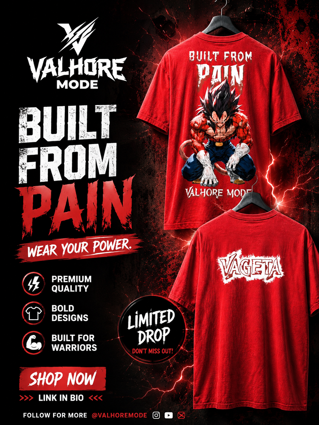 Built From Pain campaign poster