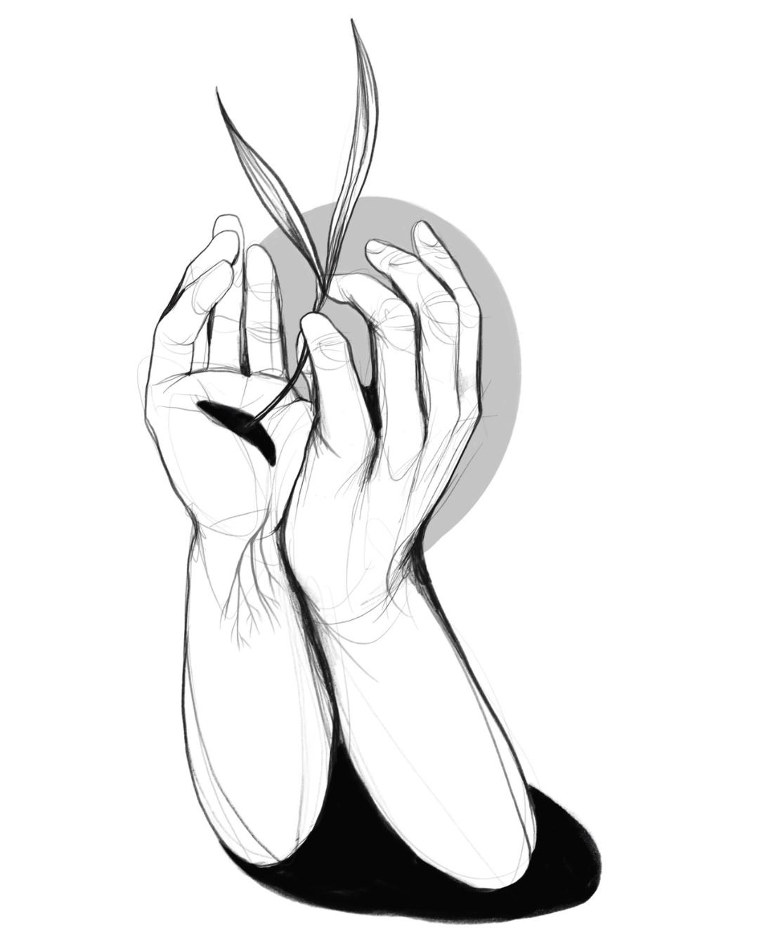 Illustrazione dal libro - mani