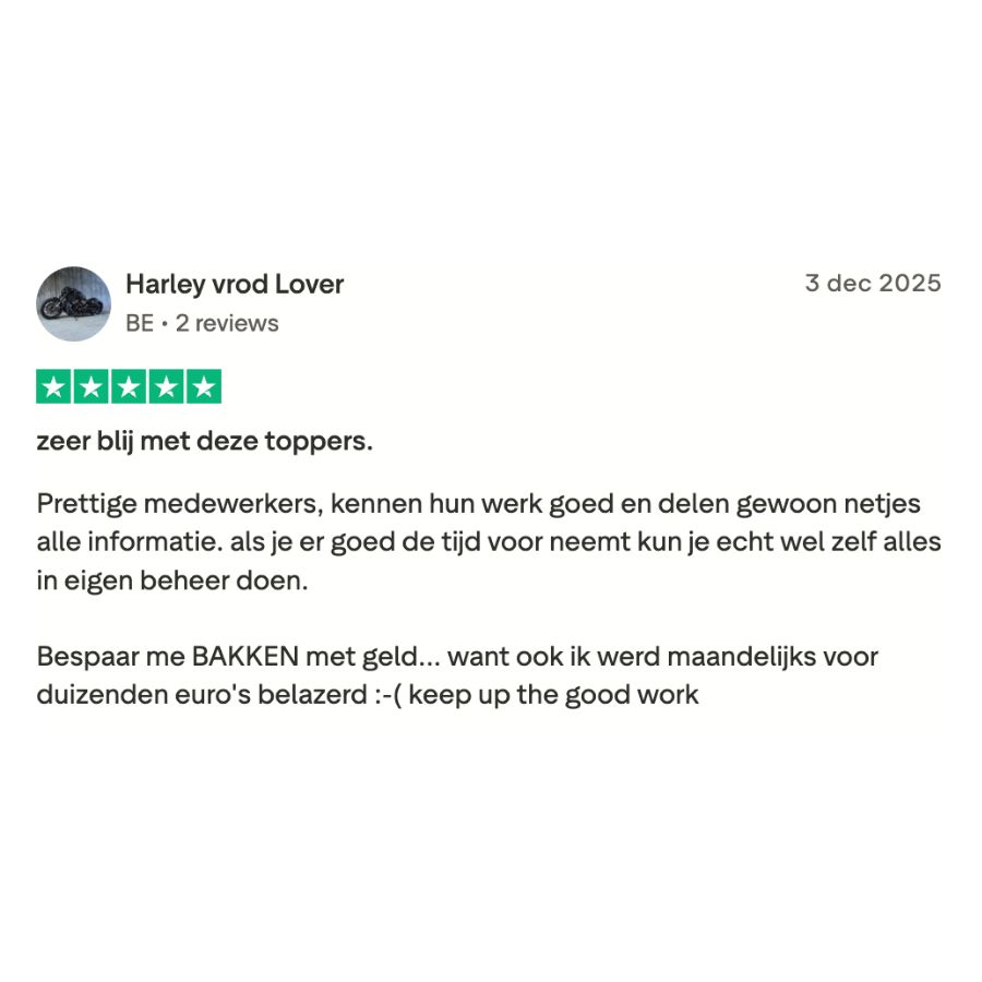 Trustpilot review van Harley vrod Lover - zeer blij met deze toppers