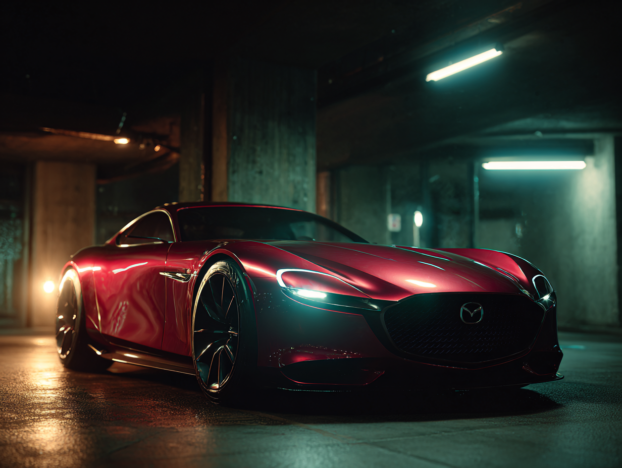 Neon garage aesthetic