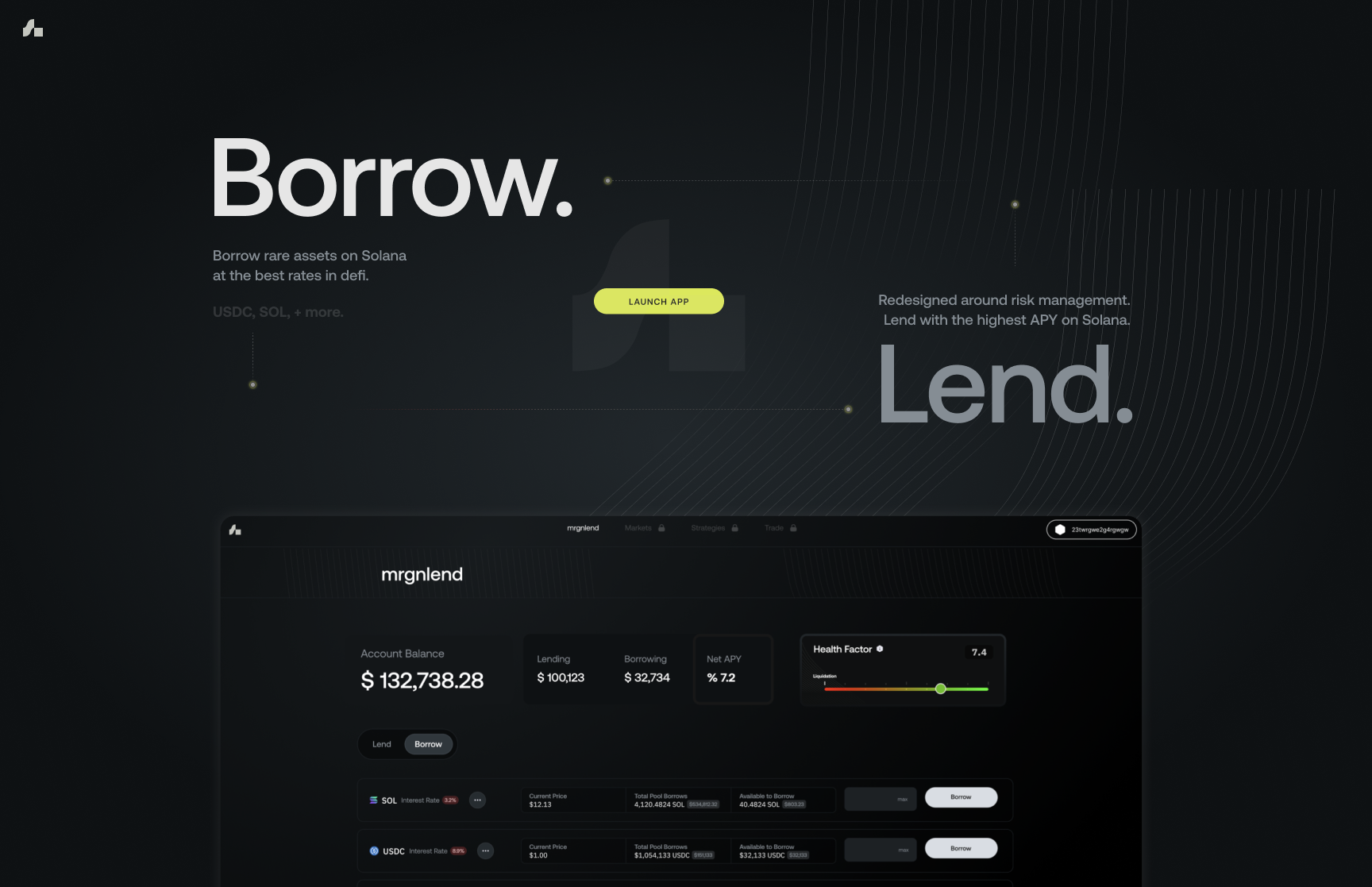 Lending Platform Dashboard