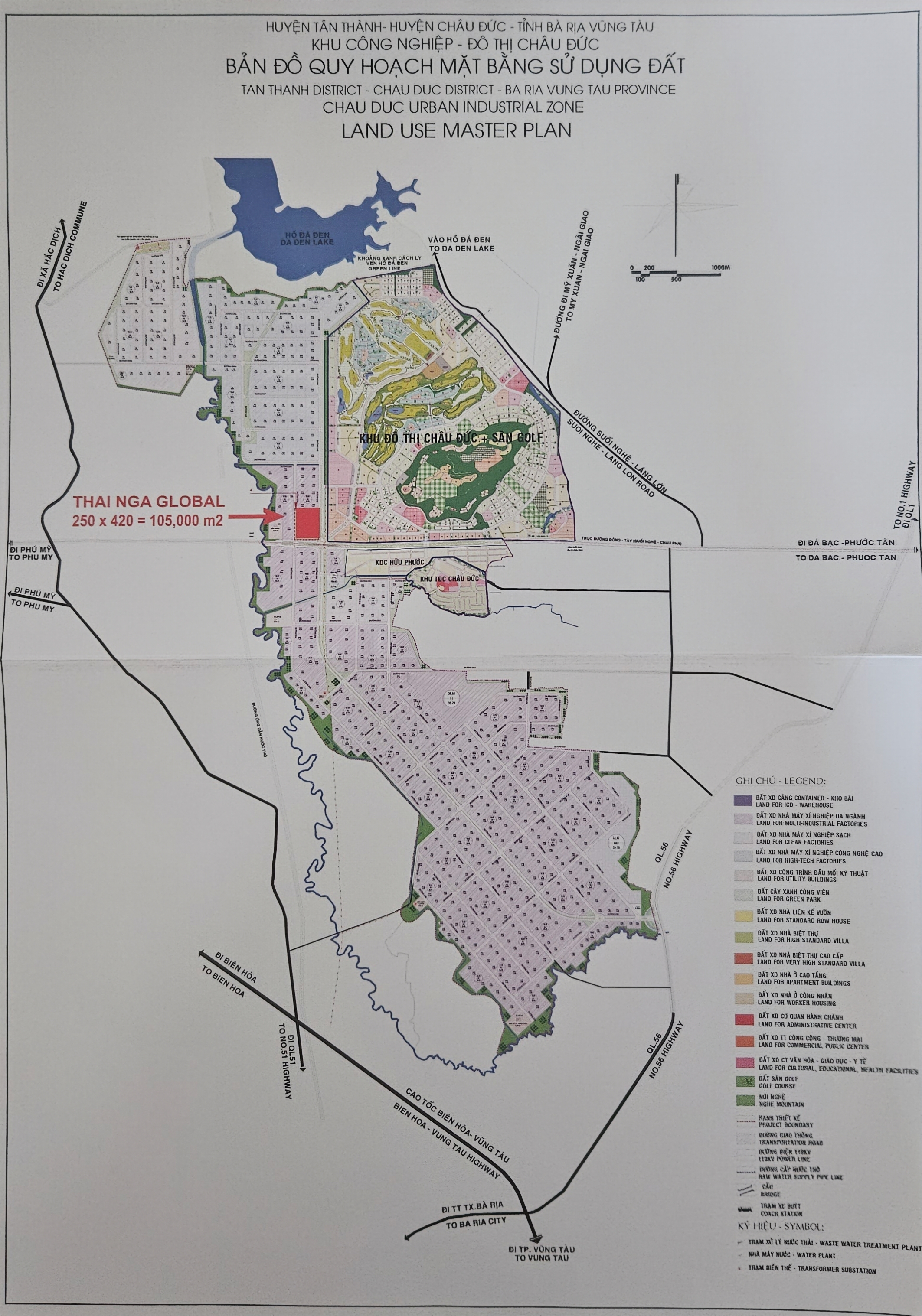 Land Use Master Plan of Chau Duc Industrial Zone - Thai Nga Global location highlighted