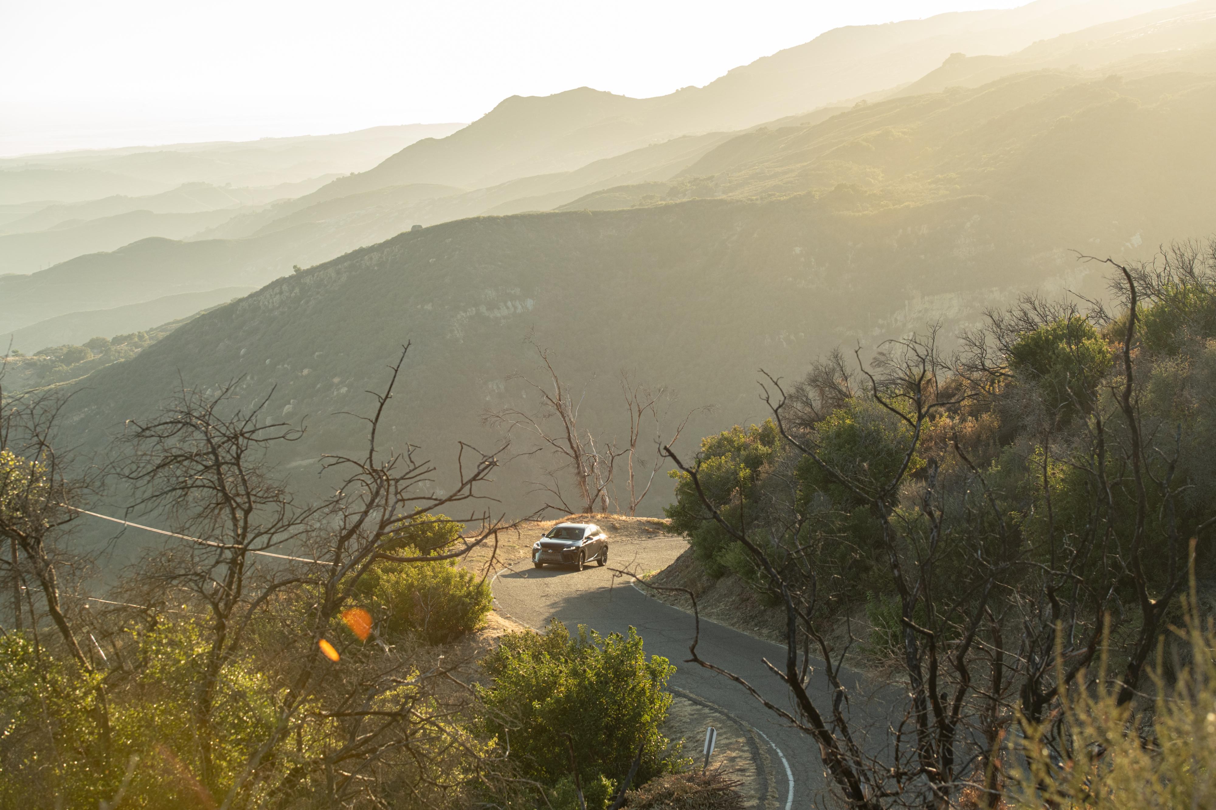 Lexus RX on mountain road