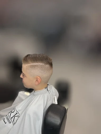 Kid classic fade with hard part