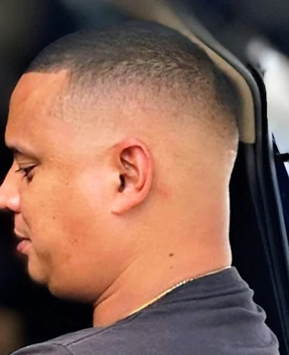 Clean bald fade haircut