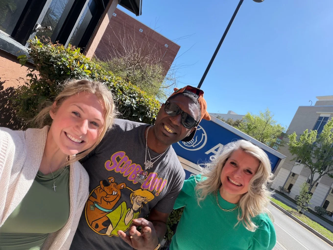 Team members enjoying a sunny day together