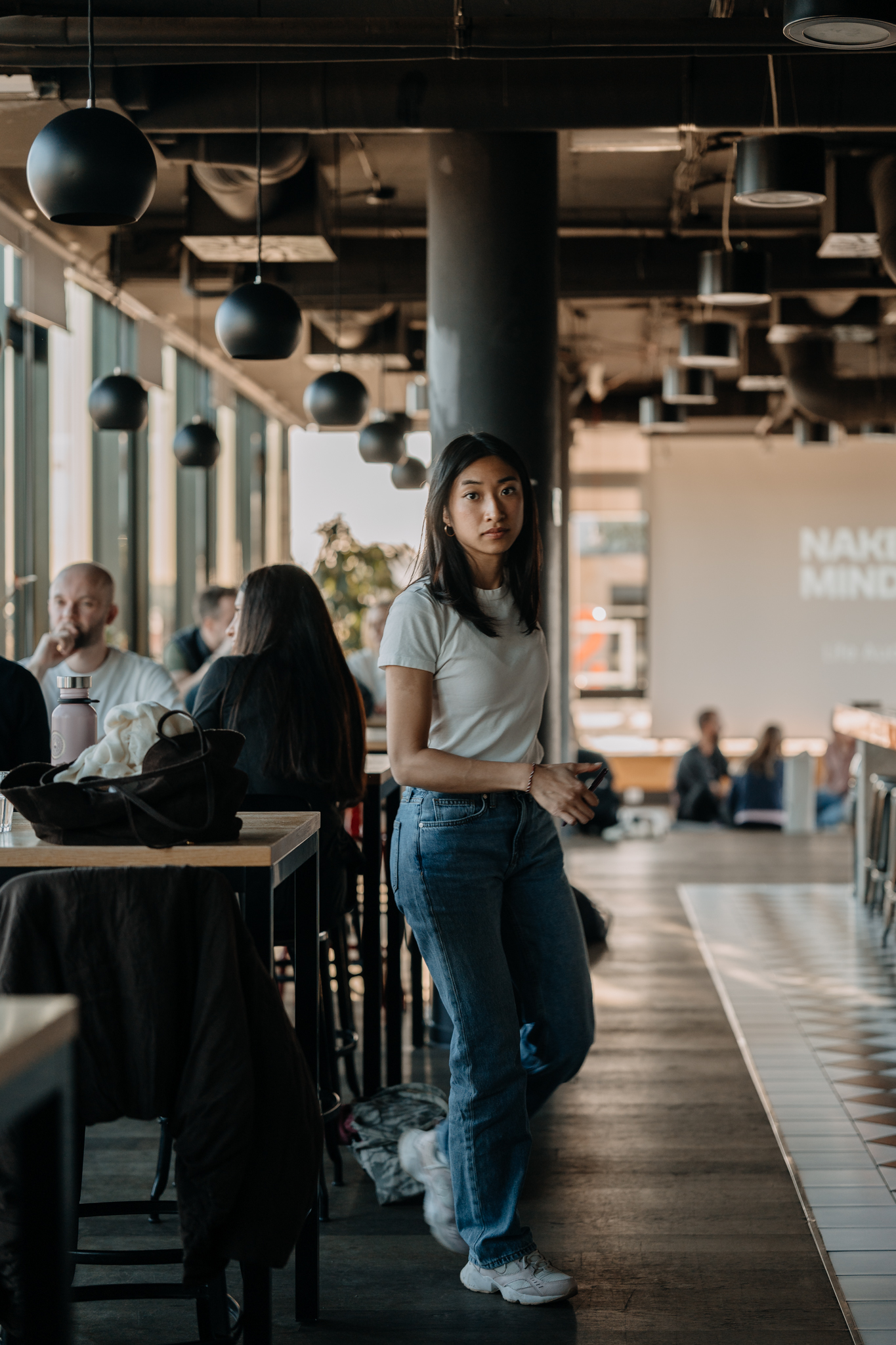 Participant laughing in the Naked Minds venue