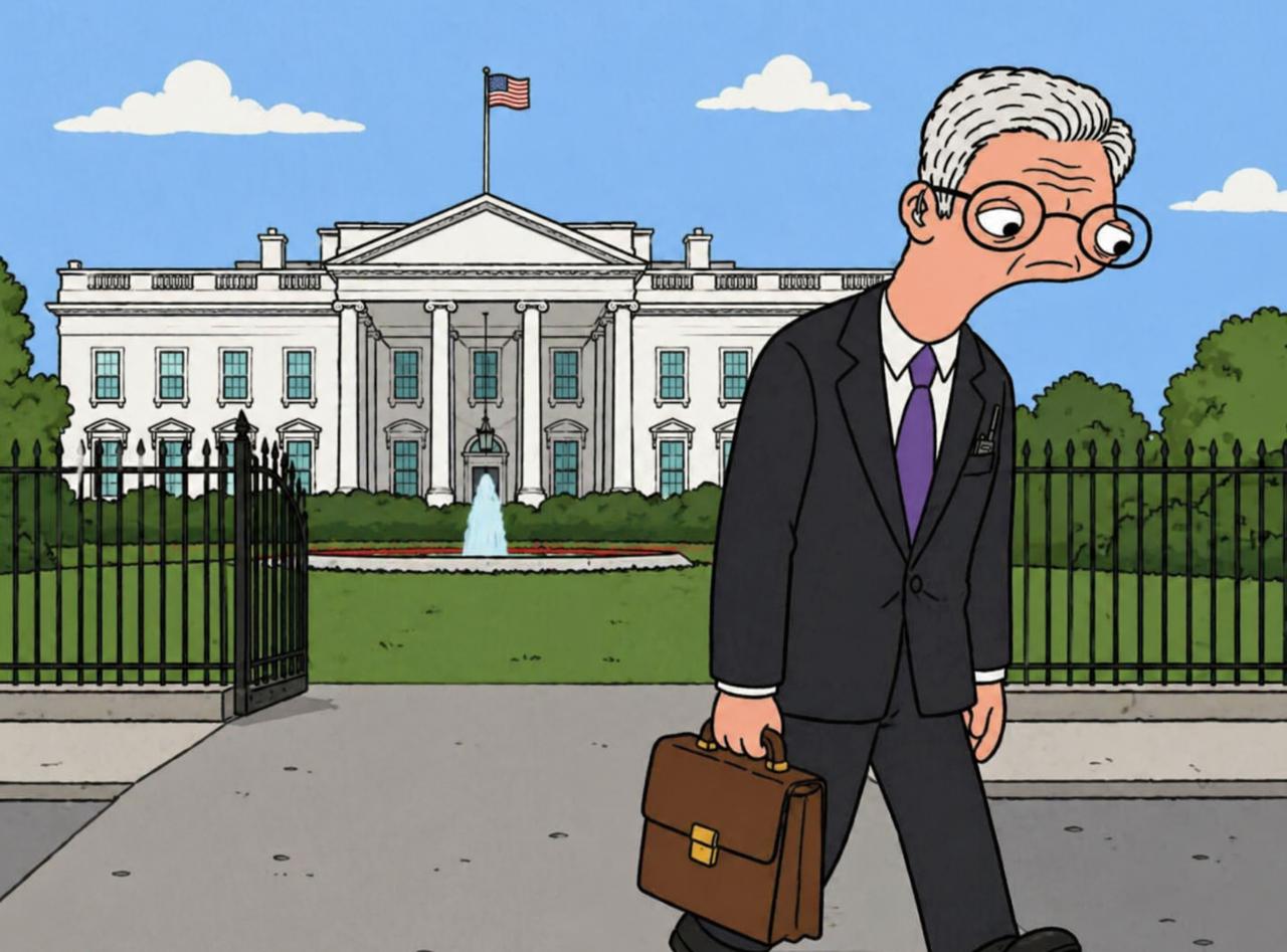 Powell leaving the White House