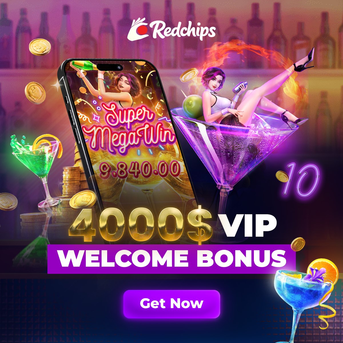 $4000 VIP Welcome Bonus - Super Mega Win promotion
