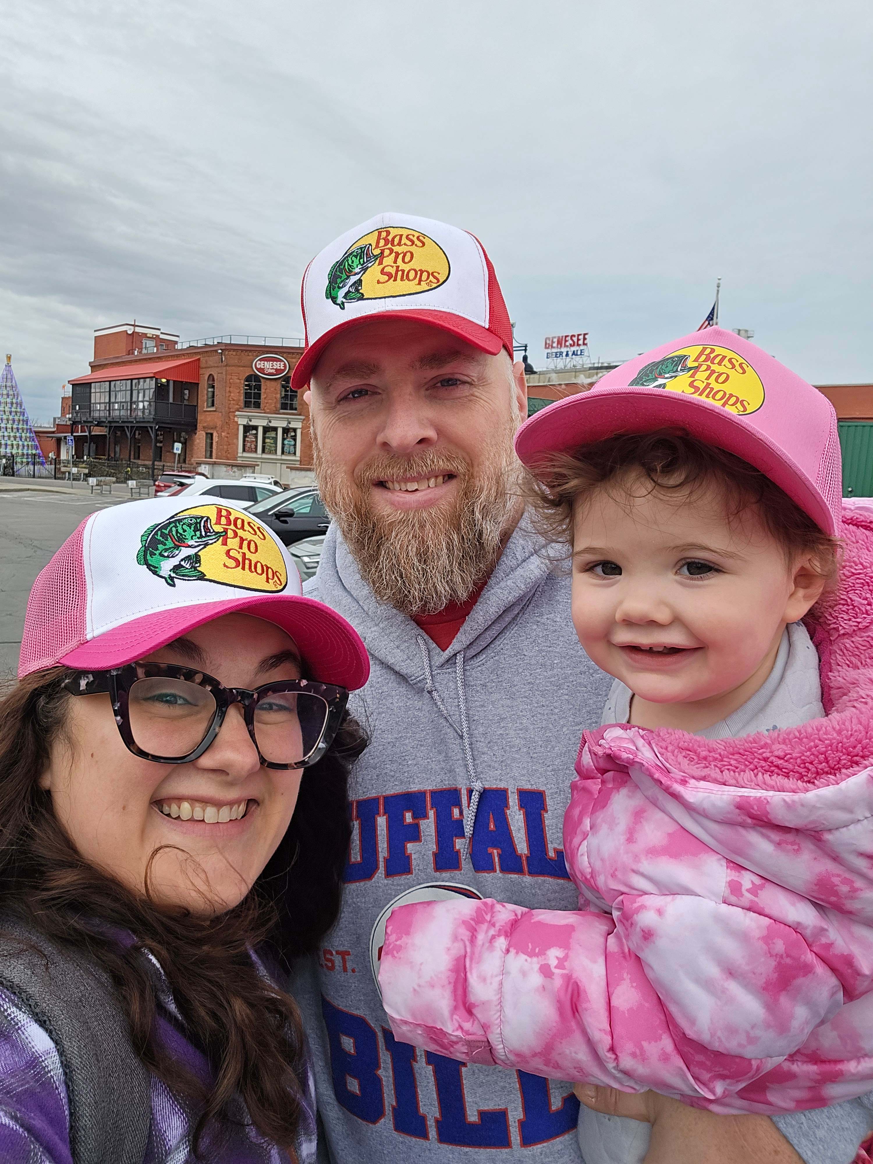 The Willoughby family: Matt, his wife, and daughter