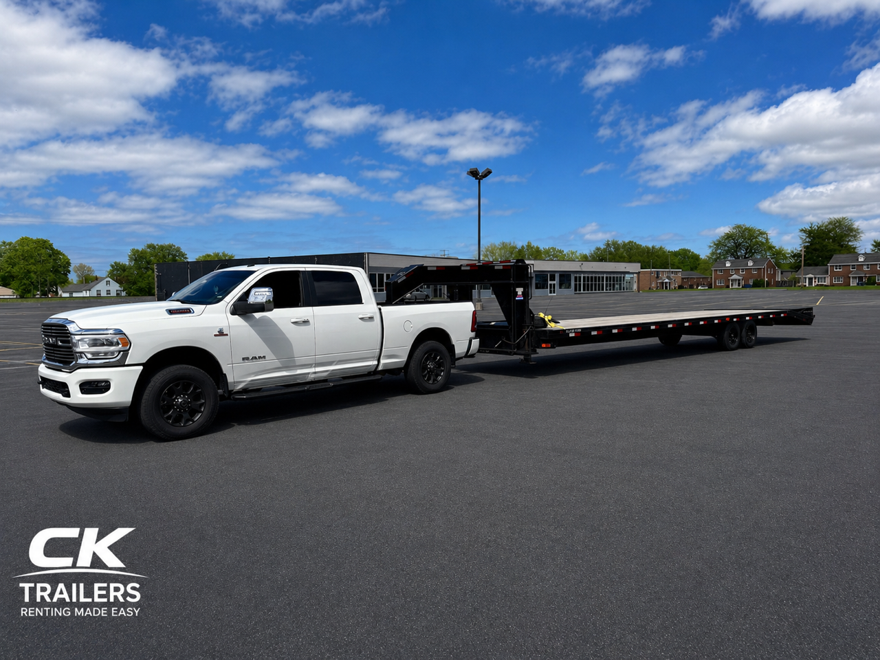 35 foot gooseneck trailer with mega ramps