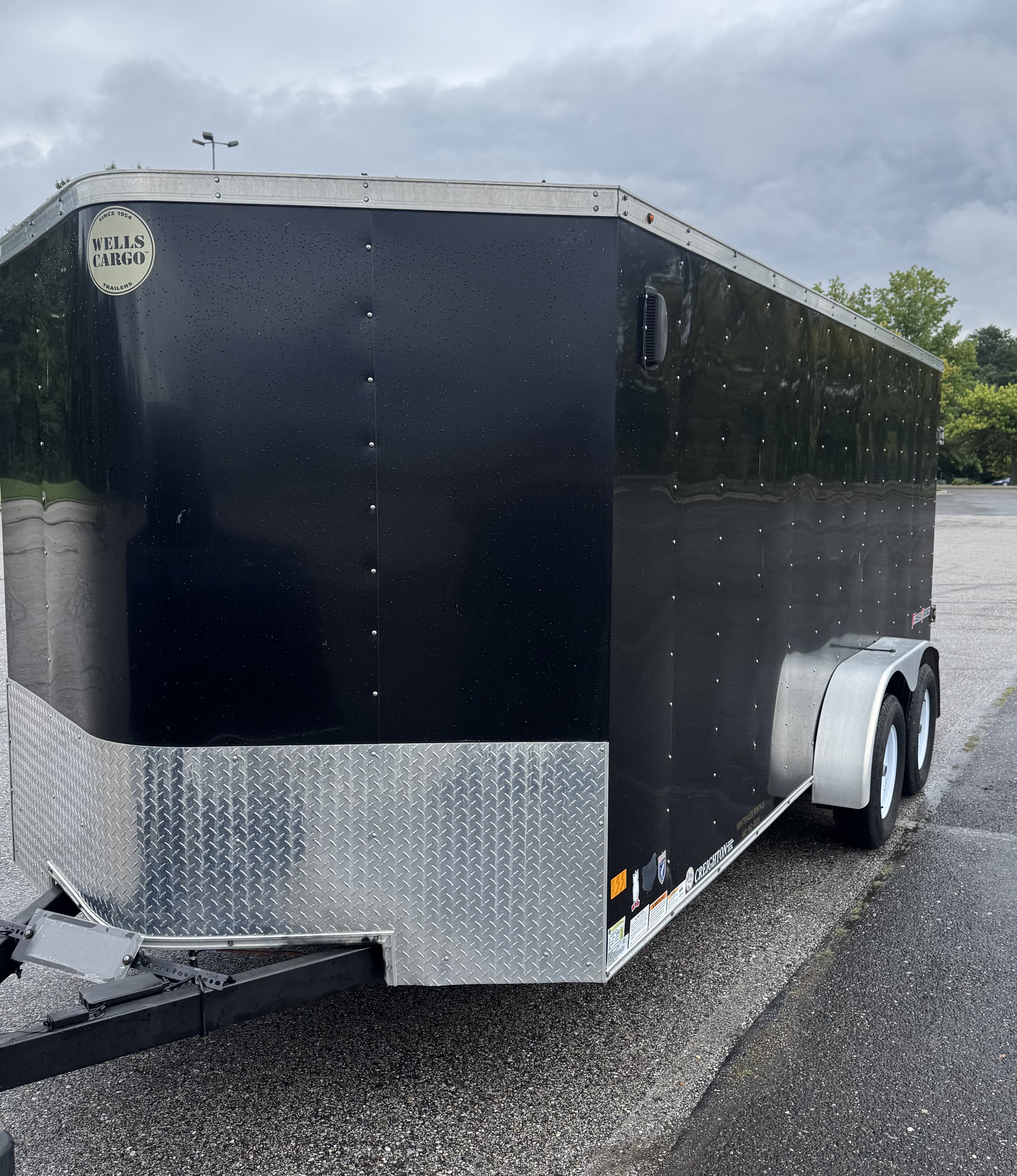 NRH Trailer Rentals 7x16 Wells Cargo enclosed cargo trailer available for rent in Glen Burnie, MD
